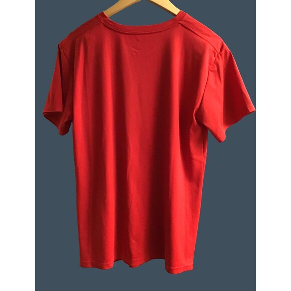 ADIDAS- BOYS SHORT SLEEVE FRONT LOGO GRAPHIC T-SHIRT RED SIZE X- LARGE - Picture 2 of 6